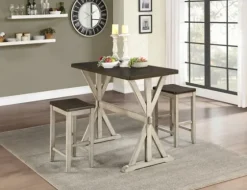 Counter Table And Stools, Set Of 3-Kirkland's Home Discount