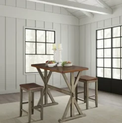 Counter Table And Stools, Set Of 3-Kirkland's Home Discount