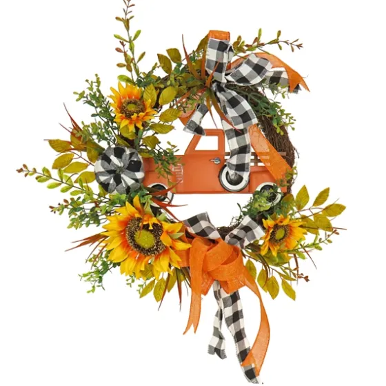 Country Car And Sunflowers Harvest Wreath-Kirkland's Home New