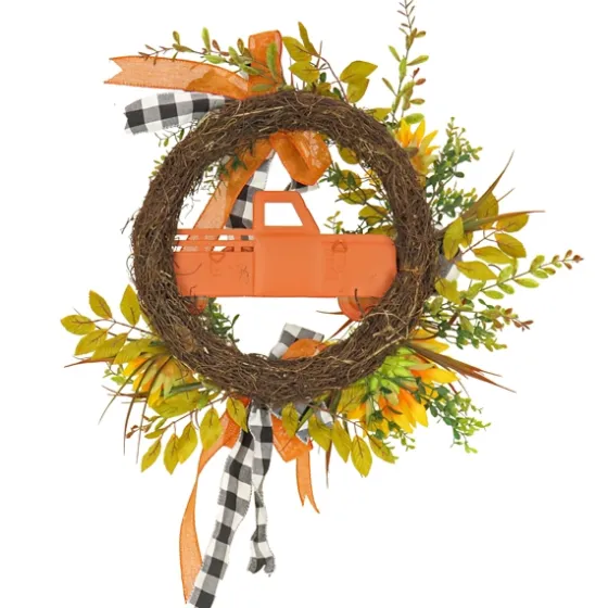 Country Car And Sunflowers Harvest Wreath-Kirkland's Home New
