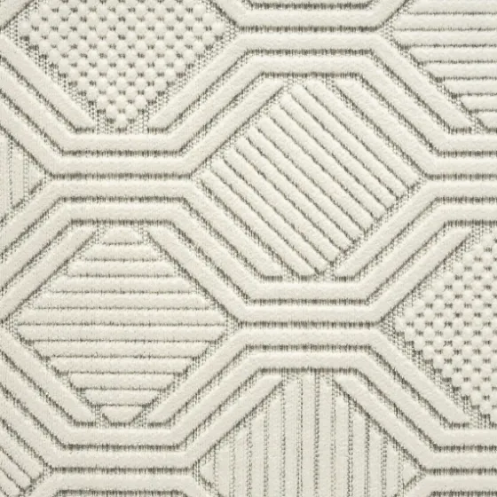 Cream And Blue Geo Indoor/Outdoor Area Rug, 7X9-Kirkland's Home Cheap