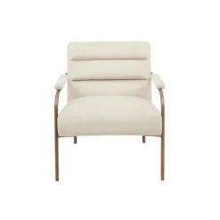 Cream And Gold Channeled Accent Chair-Kirkland's Home Store