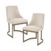 Cream And Gold Modern Dining Chairs, Set Of 2-Kirkland's Home New