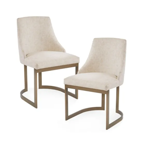 Cream And Gold Modern Dining Chairs, Set Of 2-Kirkland's Home New