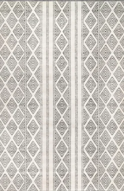 Cream And Gray Miriam Striped Outdoor Rug, 8X10-Kirkland's Home Discount