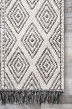 Cream And Gray Miriam Striped Outdoor Rug, 8X10-Kirkland's Home Discount