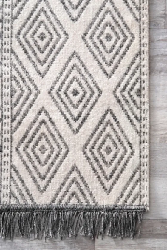 Cream And Gray Miriam Striped Outdoor Rug, 8X10-Kirkland's Home Discount