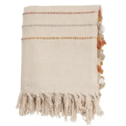 Cream And Orange Striped Throw Blanket-Kirkland's Home New