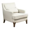 Cream And White Contrast Welting Accent Chair-Kirkland's Home Best