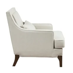 Cream And White Contrast Welting Accent Chair-Kirkland's Home Best