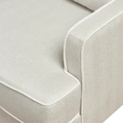 Cream And White Contrast Welting Accent Chair-Kirkland's Home Best