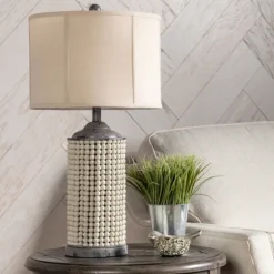 Cream Beaded Table Lamp-Kirkland's Home Outlet