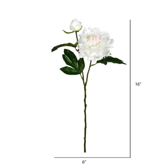Cream Blooming Peony Stems, Set Of 6-Kirkland's Home Store