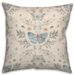 Cream Botanical Butterfly Throw Pillow-Kirkland's Home Hot