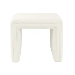 Cream Boucle Arch Ottoman-Kirkland's Home Store