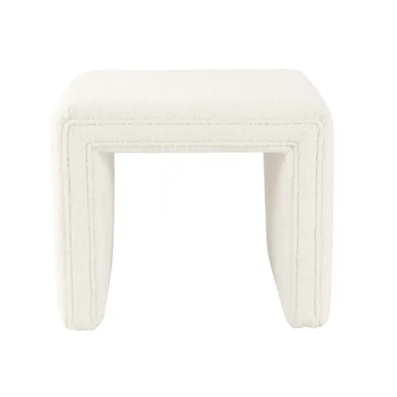 Cream Boucle Arch Ottoman-Kirkland's Home Store