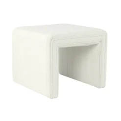 Cream Boucle Arch Ottoman-Kirkland's Home Store