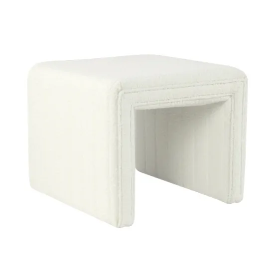 Cream Boucle Arch Ottoman-Kirkland's Home Store