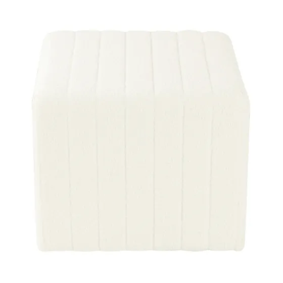 Cream Boucle Arch Ottoman-Kirkland's Home Store