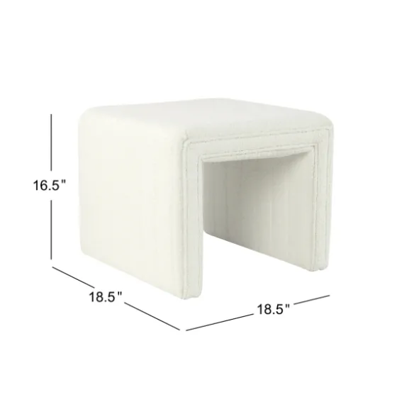 Cream Boucle Arch Ottoman-Kirkland's Home Store
