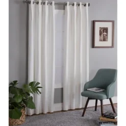 Cream Box Pleated Single Curtain Panel, 84 In.-Kirkland's Home Hot