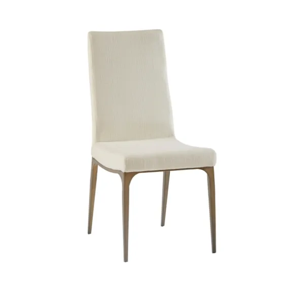 Cream Bronze Metal Base Dining Chairs, Set Of 2-Kirkland's Home Best