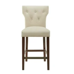 Cream Button Tufted Back Counter Stool-Kirkland's Home Fashion