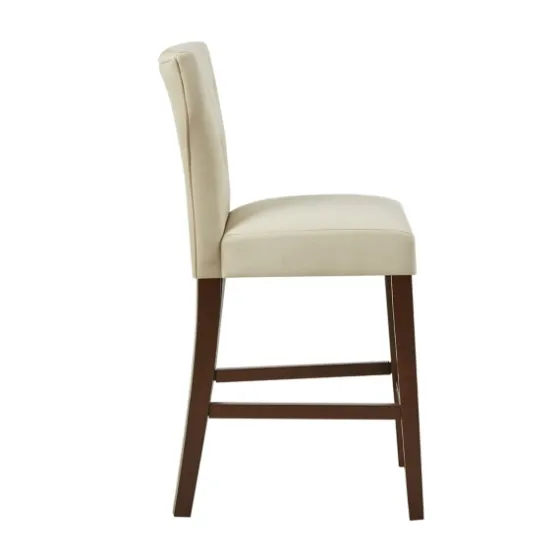 Cream Button Tufted Back Counter Stool-Kirkland's Home Fashion