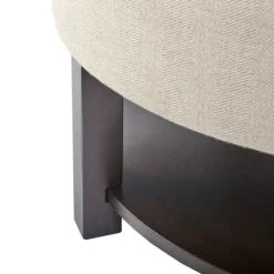 Cream Button Tufted Storage Ottoman-Kirkland's Home Online