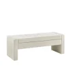 Cream Button Tufted Upholstered Storage Bench-Kirkland's Home Cheap