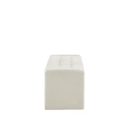 Cream Button Tufted Upholstered Storage Bench-Kirkland's Home Cheap