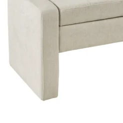 Cream Button Tufted Upholstered Storage Bench-Kirkland's Home Cheap