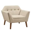 Cream Button Tufted Upholstered Accent Chair-Kirkland's Home Shop