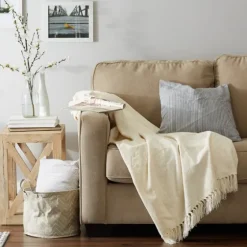 Cream Chenille Fringe Throw-Kirkland's Home Sale