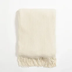 Cream Chenille Ribbed Throw-Kirkland's Home New