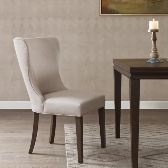 Cream Curved Back Upholstered Dining Chair-Kirkland's Home Best