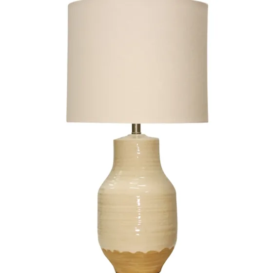 Cream Dipped Two-Toned Ceramic Table Lamp-Kirkland's Home Shop