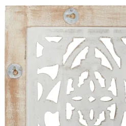 Cream Distressed Carved Floral Wall Plaque-Kirkland's Home Outlet