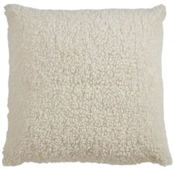 Cream Faux Lamb Fur Pillow-Kirkland's Home Online