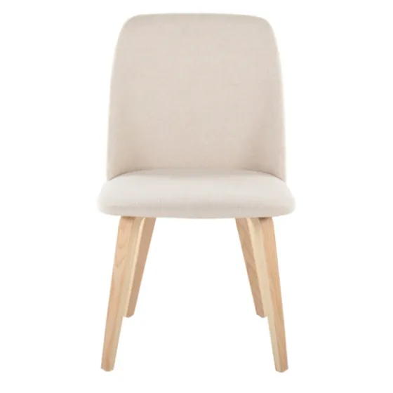 Cream Faux Leather Wood Dining Chairs, Set Of 2-Kirkland's Home Fashion