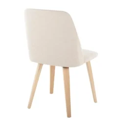 Cream Faux Leather Wood Dining Chairs, Set Of 2-Kirkland's Home Fashion