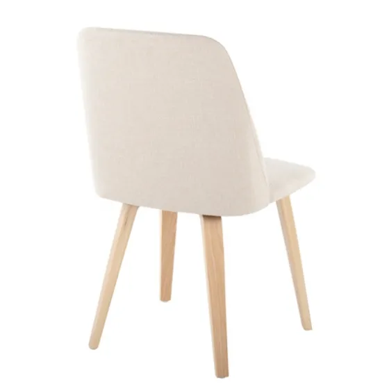 Cream Faux Leather Wood Dining Chairs, Set Of 2-Kirkland's Home Fashion