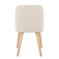 Cream Faux Leather Wood Dining Chairs, Set Of 2-Kirkland's Home Fashion