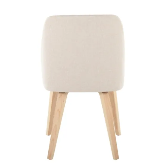 Cream Faux Leather Wood Dining Chairs, Set Of 2-Kirkland's Home Fashion