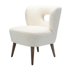 Cream Fluffy Wingback Accent Chair-Kirkland's Home Flash Sale
