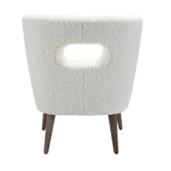 Cream Fluffy Wingback Accent Chair-Kirkland's Home Flash Sale