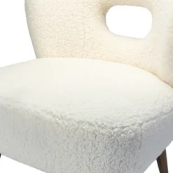 Cream Fluffy Wingback Accent Chair-Kirkland's Home Flash Sale