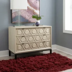 Cream Geometric Overlay Chest-Kirkland's Home Hot