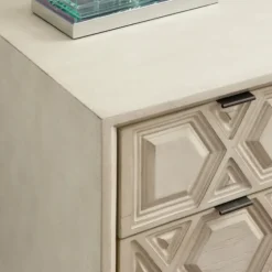Cream Geometric Overlay Chest-Kirkland's Home Hot