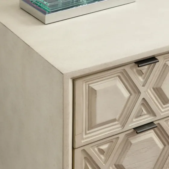 Cream Geometric Overlay Chest-Kirkland's Home Hot